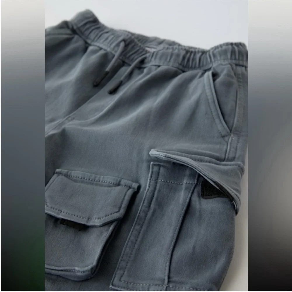 Zara Kids, Ecru, SOFT MULTI-POCKET SHORTS, 13-14 years